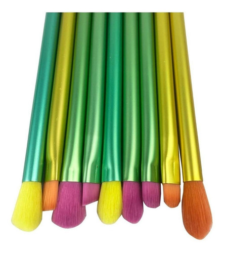 Imagen 8 de 8 de Set Brochas 15 Multicolor Maquillaje Colores