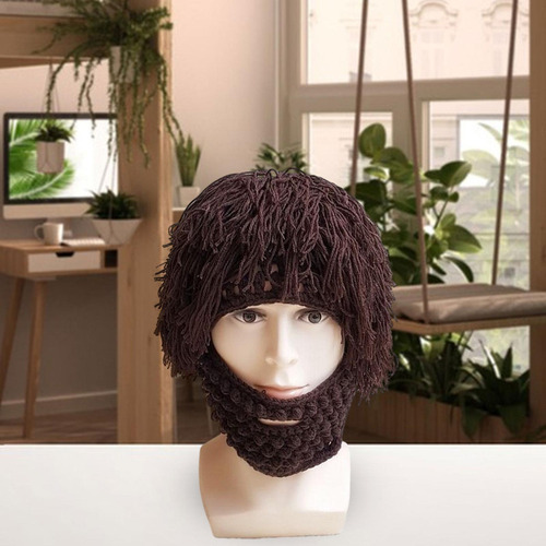 A Gorro Tejido Con Barba Para Niños, Máscara De Esquí