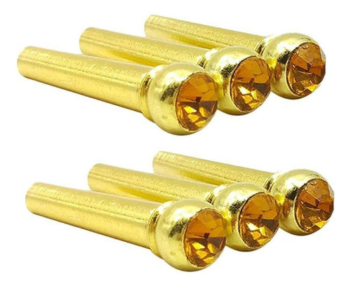 6 X Pasador Pin De Puente Piezas De Repuesto For Guitarra