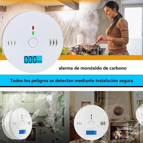 2pcs Alarma Detector De Gas Y Humo Monoxido De Carbono