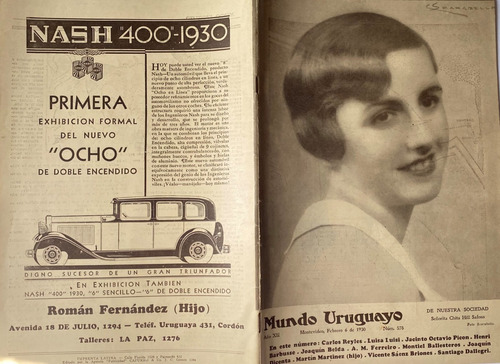 Mundo Uruguayo N° 578 Crimen De La Calle Yerbal 1930 Mu1