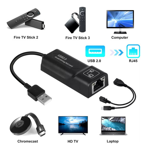 D Adaptador Lan Ethernet For Amazon Fire Tv 3/stick Gen 2