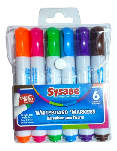 Marcadores De Pizarra Sysabe - 6 Colores