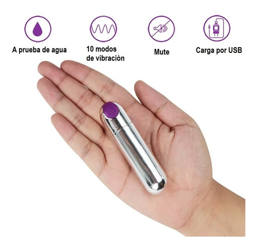 Mini Bala Vibrador/masajeador Usb Recargable Multi-función