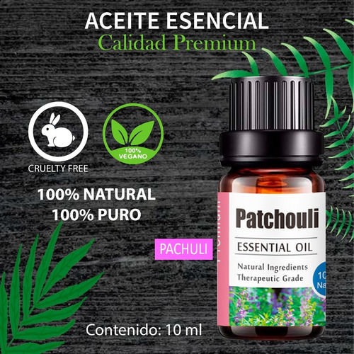 Aceite Esencial De Pachuli Puro Uva Natural