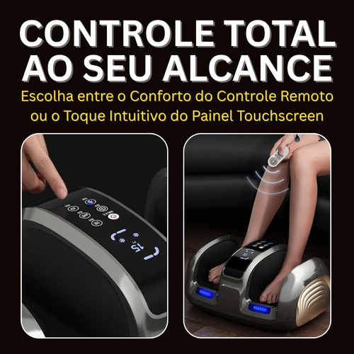 Massageador De Pés Elétrico 3dx Com Aquecimento - Aparellho Relaxante Para Os Pés - Com Airbags De Silicone, Massagem Profunda E Controle Remoto Alívio Instantâneo Em Casa