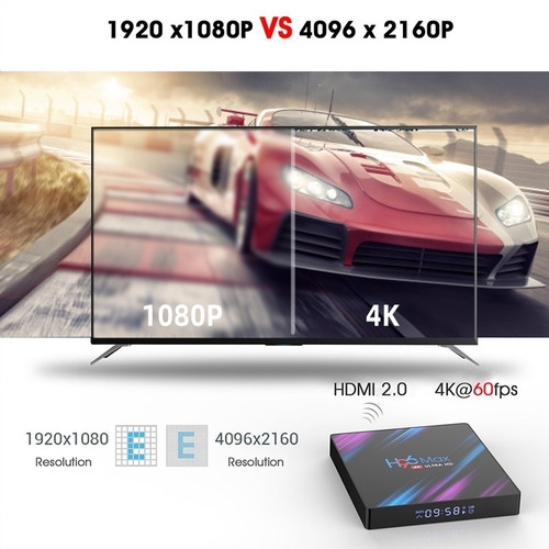 Melhor Tv Box H96 Max 2gb+16gb Para Netflix, Filmes E Tv 4k