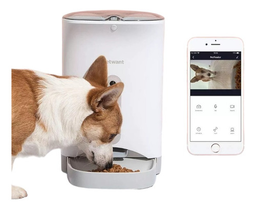 Comedero Gatos Alimentador Perros Cámara Wifi Programable