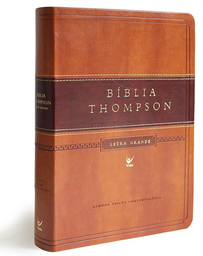 Bíblia De Estudo Thompson Grande Cor Marrom - Luxo Dourada