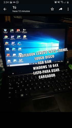 Notebook Lenovo G475 Listo Para Usar 