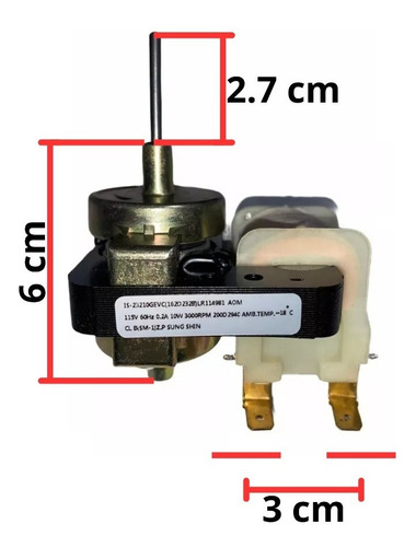 Motor Refrigerador Difusor Evaporador Mabe 200d2940p005