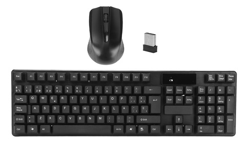 Conjunto De Teclado E Mouse Sem Fio Combo 2.4g Silent Portab