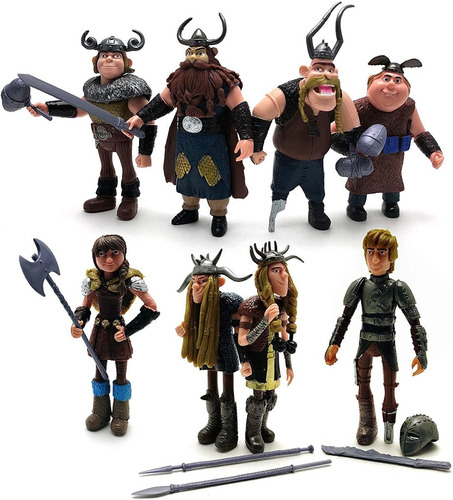 Película Cómo Entrenar A Tu Dragón 8 Piezas Figuras Hipo As
