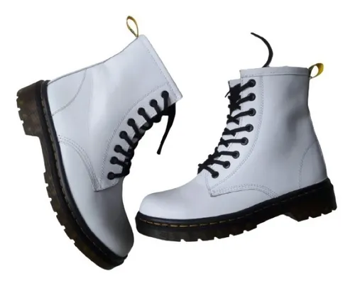 Botas tipo shop dr martens blancas