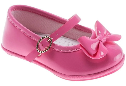 Imagem 2 de 7 de Sapato Social Bebê Pimpolho Com Laço Rosa 16 E 17