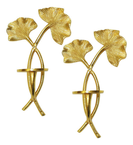 Fruition Decor - Juego De 2 Candelabros Dorados Para Decora.