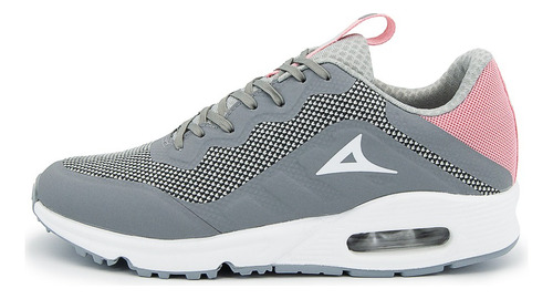 Tenis Pirma Para Mujer Running Válvula De Aire Gris/rosa