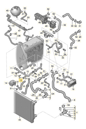 Manguera Enfriador De Aceite Vw Passat B6 Vento Mk5 1.9 Tdi