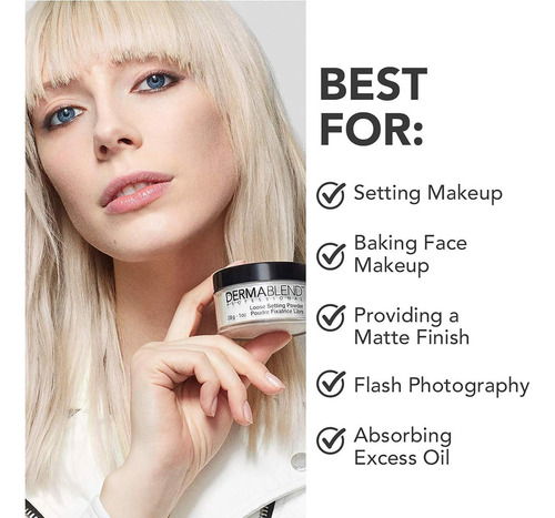 Dermablend Polvo Fijador Suelto, Polvo Facial De Maquillaje