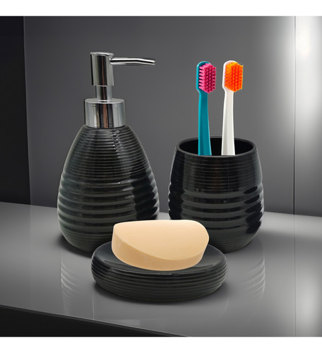 Kit Lavabo Banheiro Conjunto Com 3 Peças Cerâmica Completo