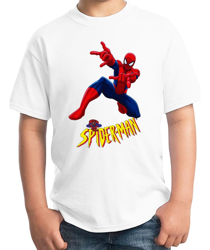 Playera Hombre Araña Spiderman Infantil Avengers Unisex 