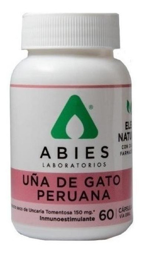 Uña De Gato 300mg Peruana Abies 60 Cápsulas