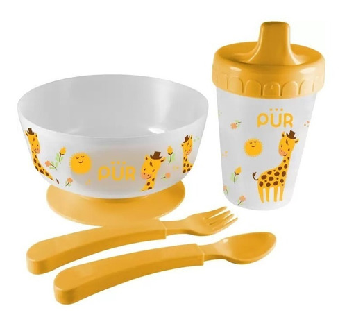 Set De Vajilla Para Bebe Plato Antideslizante+ Vaso Boquilla