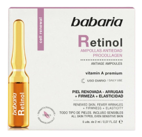 Ampollas Retinol Babaria - Unidad a $43100