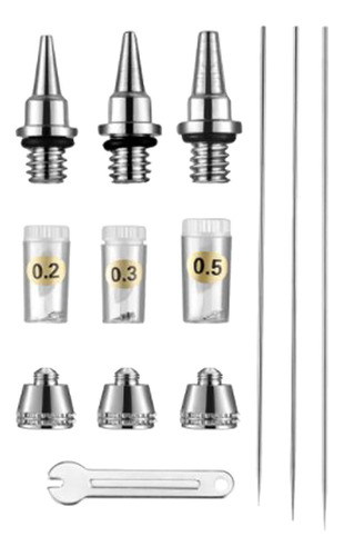 10x Kits De Agujas De Aerógrafo Accesorios De Pulverizador