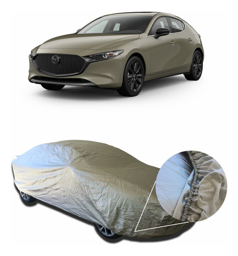 Funda Cubierta Afelpada Cubre Auto Para Mazda 3 Hb 2025