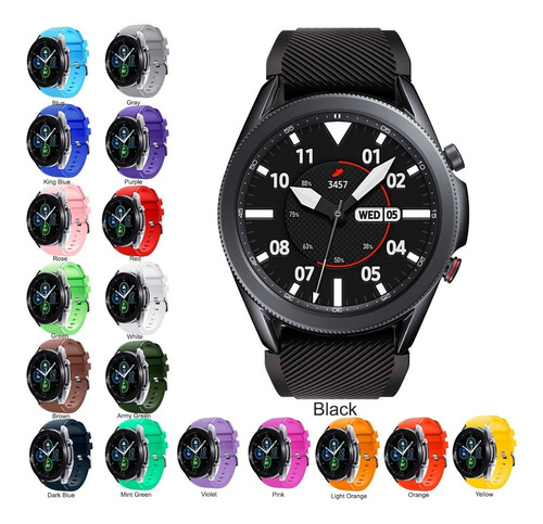 Correa Deportiva Premium + Mica Para Galaxy Watch 3 45 Mm Blanco