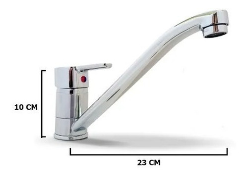 Monocomando Aqualaf Alumine 56004 Cocina Sobre Mesada Cromo
