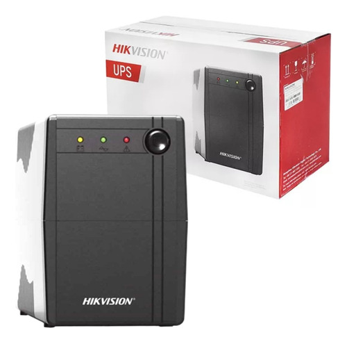 Ups Interactiva 600va Led Hikvision Color Negro