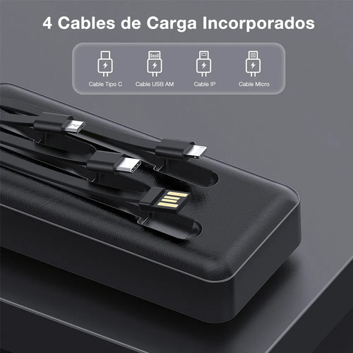 Batería Portátil 1hora 10000mah Usbc V8 Para iPhone Android