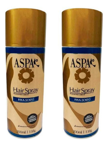 Hair Spray Fixador Aspa Fixa Solto 200ml-kit C/2un