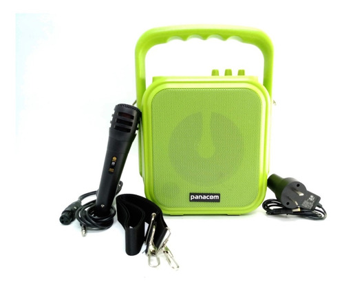 Parlante Portátil Bluetooth Panacom Sp3048 + Mic Verde