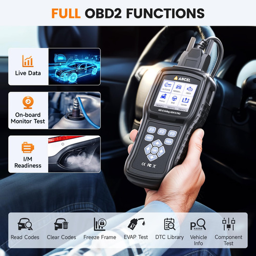 Escáner Obd2 Ancel Ad610 Pro - Lector De Códigos Abs Srs