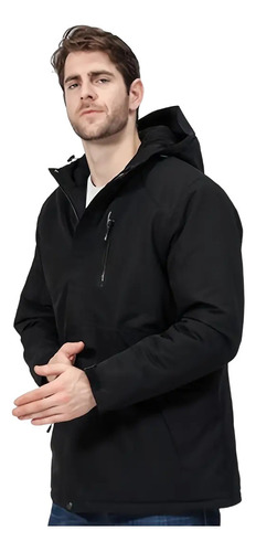 Chaqueta Softshell Térmica Para Hombre - Gorro Desmontable