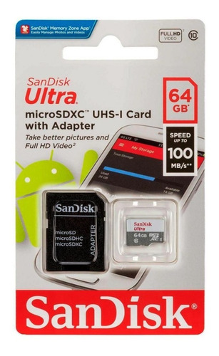 Pack X3 Memorias Micro Sd 64 Gb Sandisk Clase 10 Mayoristas
