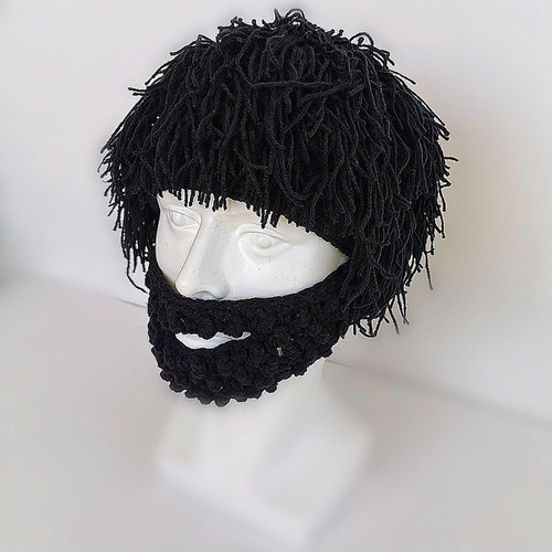 A Gorro Tejido Con Barba Para Niños, Máscara De Esquí
