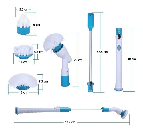 Cepillo De Limpieza Eléctrico, Inalámbrico, Recargable Baño