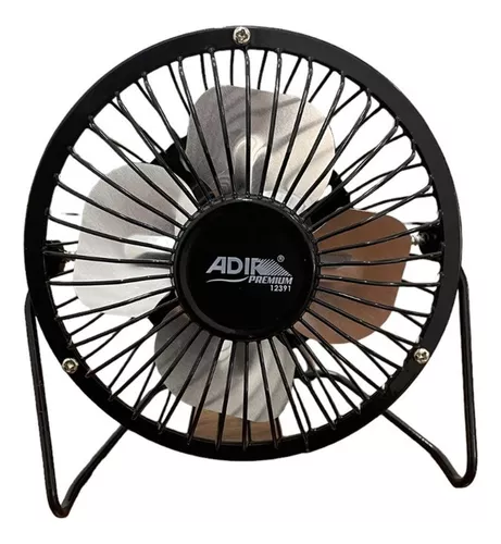 Ventilador De Escritorio 4 Taurus Mini, Metálico, Usb Color de la  estructura Negro Color de las aspas Plateado