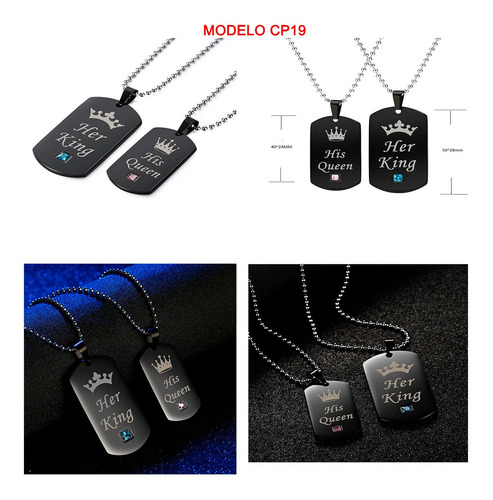 Collares Parejas Acero Inoxidable 316l Aniversario, Amor Lb