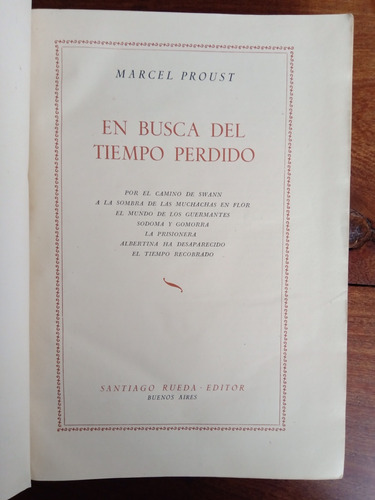 En Busca Del Tiempo Perdido - Marcel Proust Tomo 1 