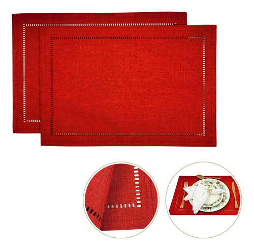 Jogo Americano Natal Vermelho 33x48cm - Proteção E Estilo