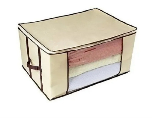 Caja Organizadora Guarda Mantas Ropa Con Cierre  60x45x30 Cm