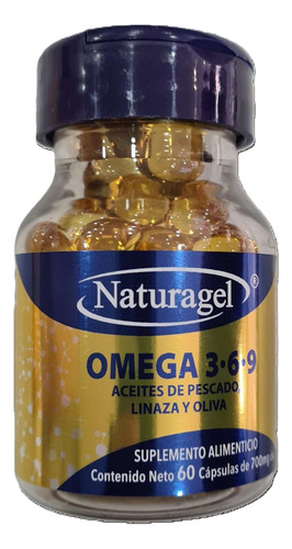 Omega 3, 6, Y 9 C/60 Cápsulas De Gel 700mg Aceite De Linaza
