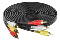 Comprar Cable De Video Rca Macho Macho Audio Dvd Componentes 10 Mts