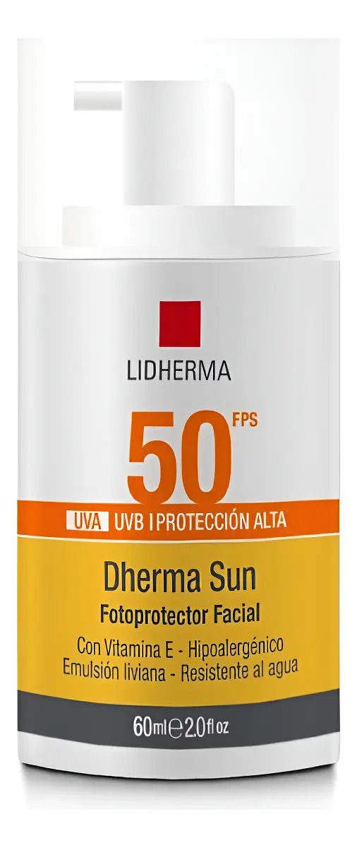 Lidherma Protector Solar Facial 50fps Liviano Dherma Sun