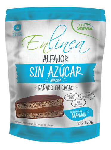 Alfajor Relleno Manjar, Sin Azúcar En Línea 4un